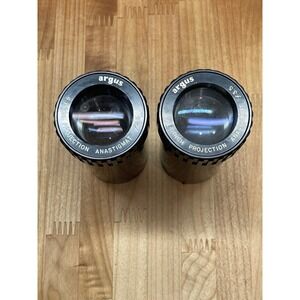 Lot of 2 Argus 4 Inch Projection Anastigmat f3.5 Lens Vintage Projector Parts
